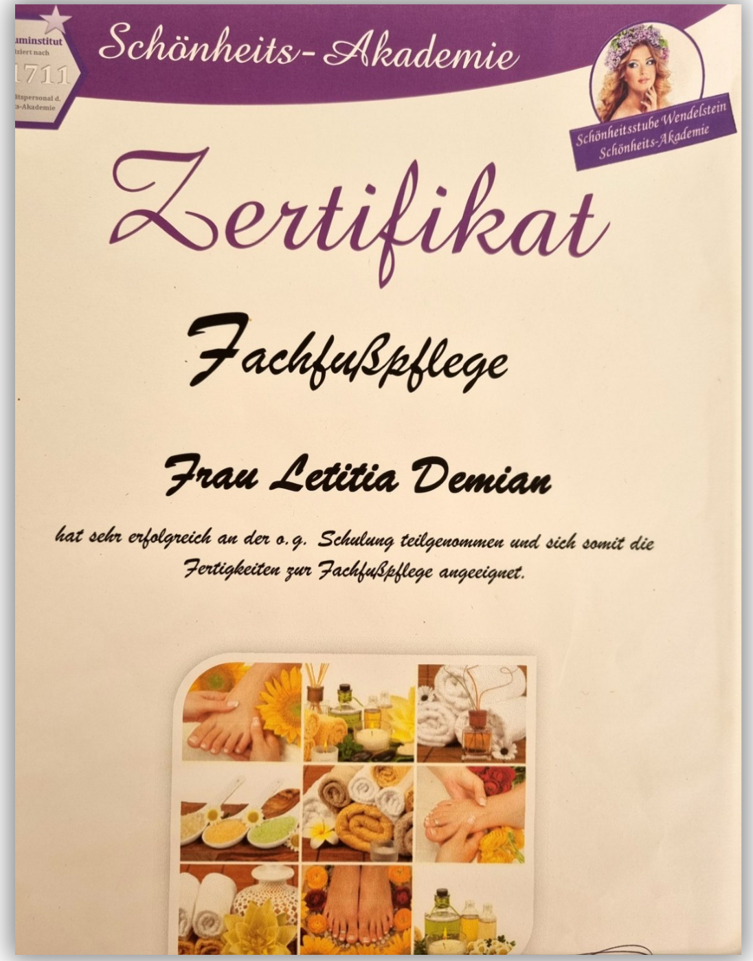 Zertifikat Beispiel
